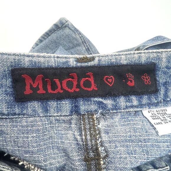 Mudd Denim Skirt Womens 5 Blue Button Front Midi 100% Cotton Casual Y2K 2000s - Picture 14 of 16